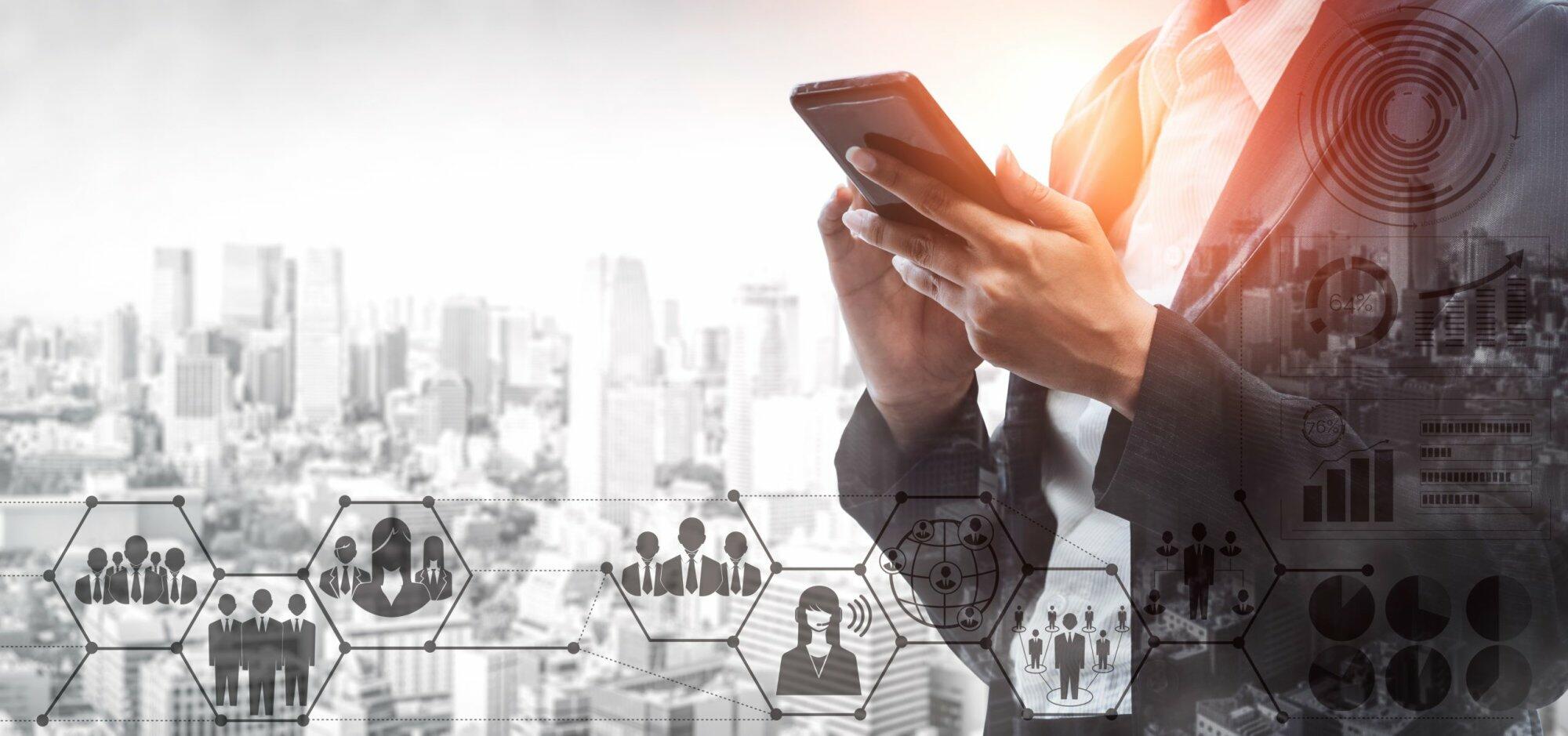 Human Resources Recruitment and People Networking Concept.