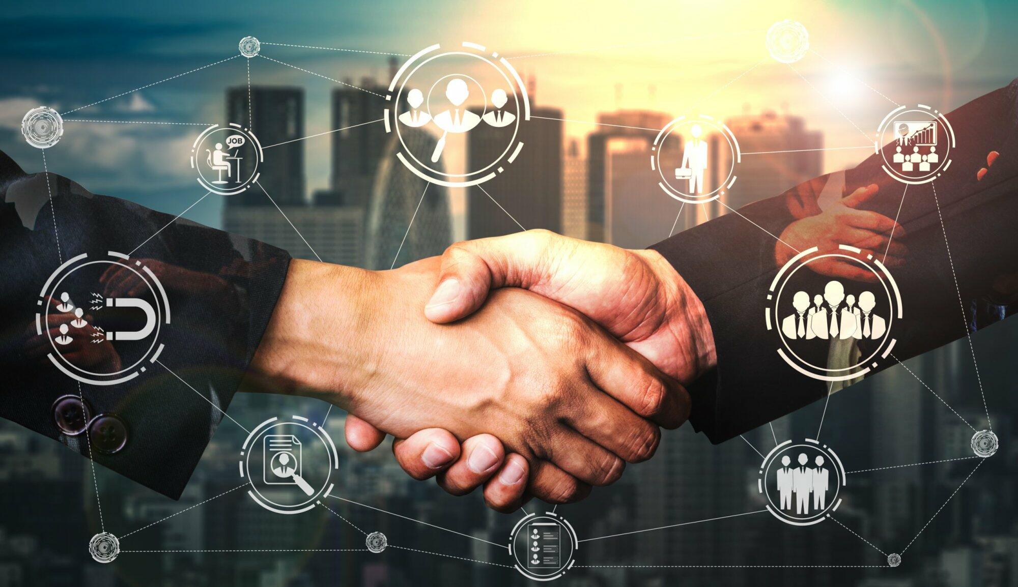 Human Resources Recruitment and People Networking Concept.